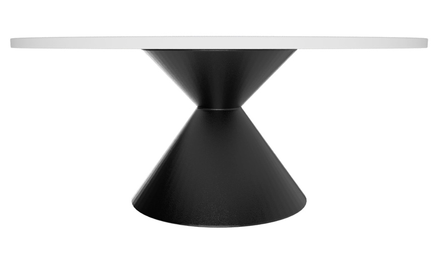 Image 16: Tavolo rotondo con base a doppio cono