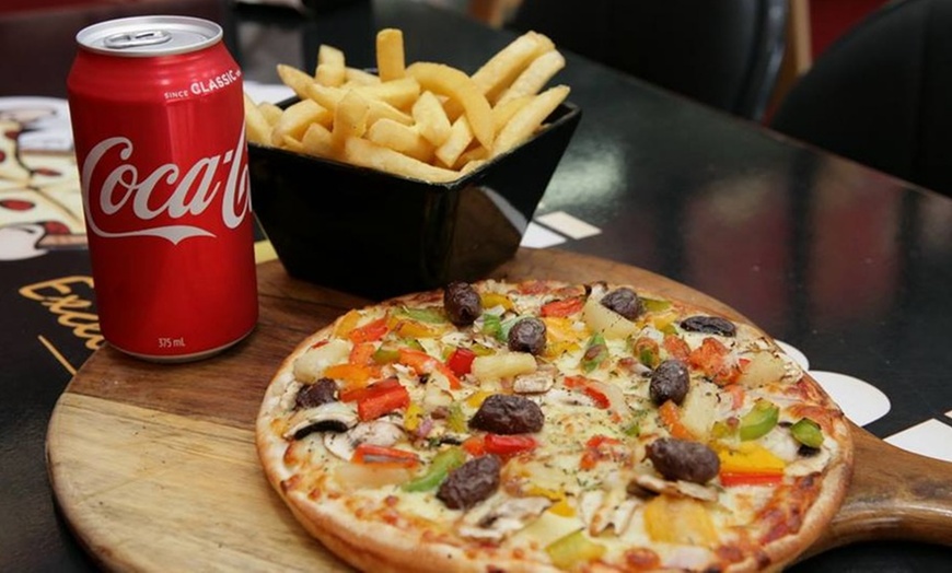 Image 2: Halal Pizza, Chips and Soft Drink