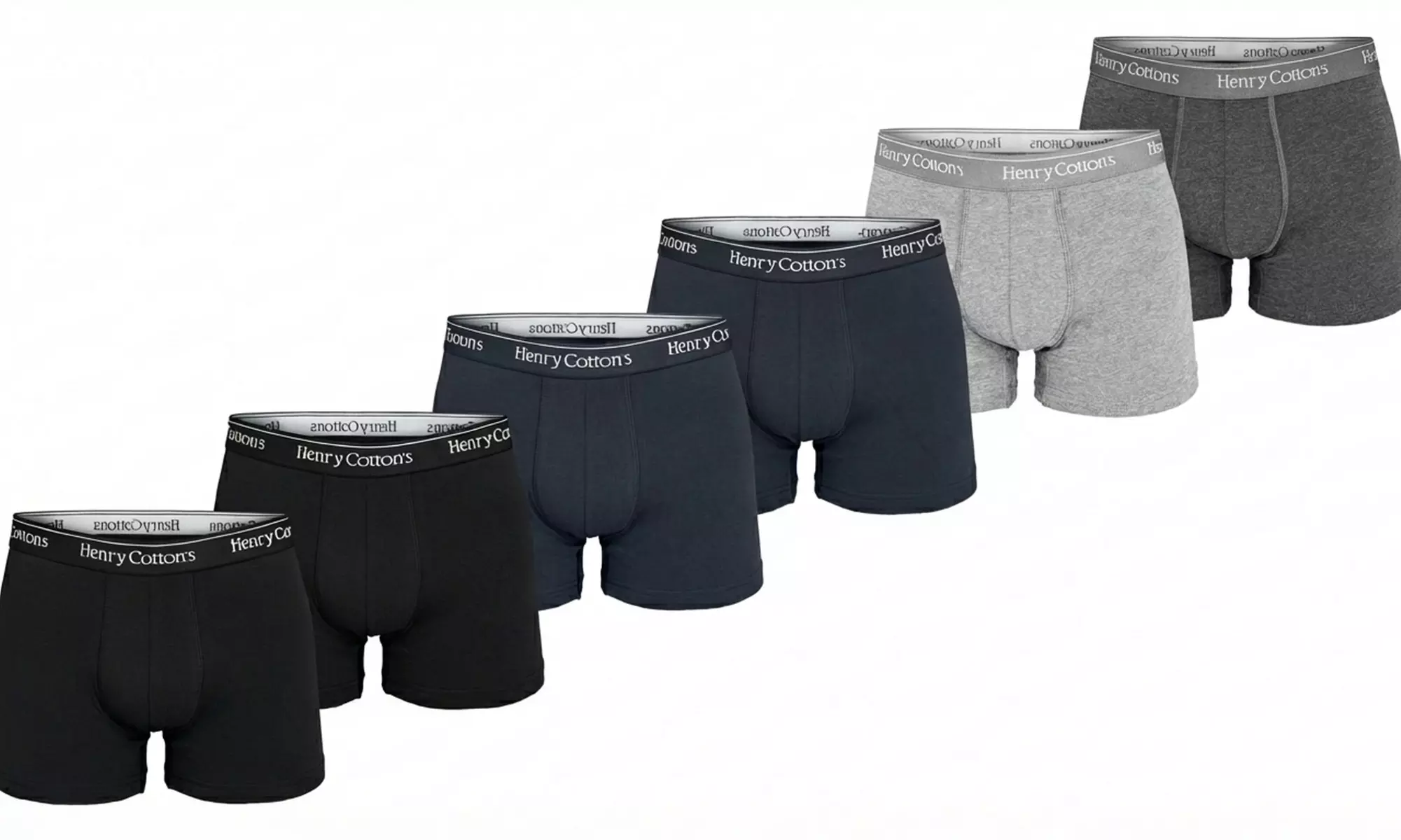 Confezione da 6 paia di slip o boxer da uomo Henry Cottons, disponibili in varie taglie - Image 3