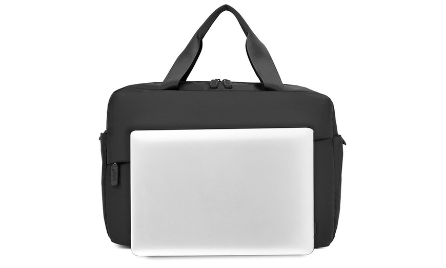 Image 3: 19L Water-Resistant Travel Bag with Laptop Sleeve 