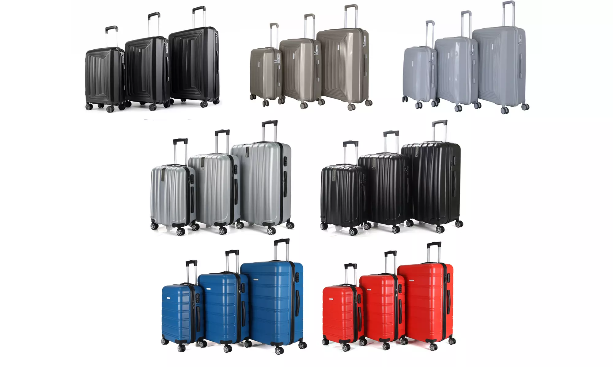 Set van 3 koffers met harde buitenkant van het merk Royalty Line