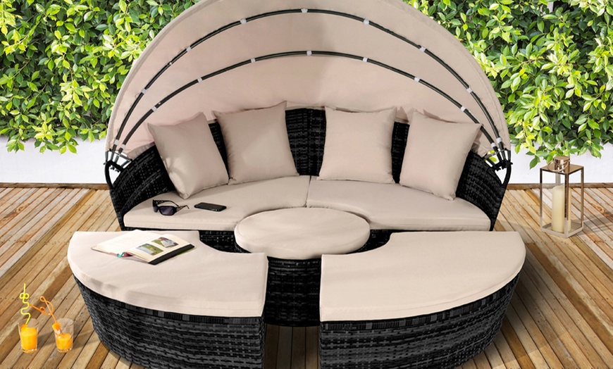 Image 4: Sun Island Rattan-Effect Daybed