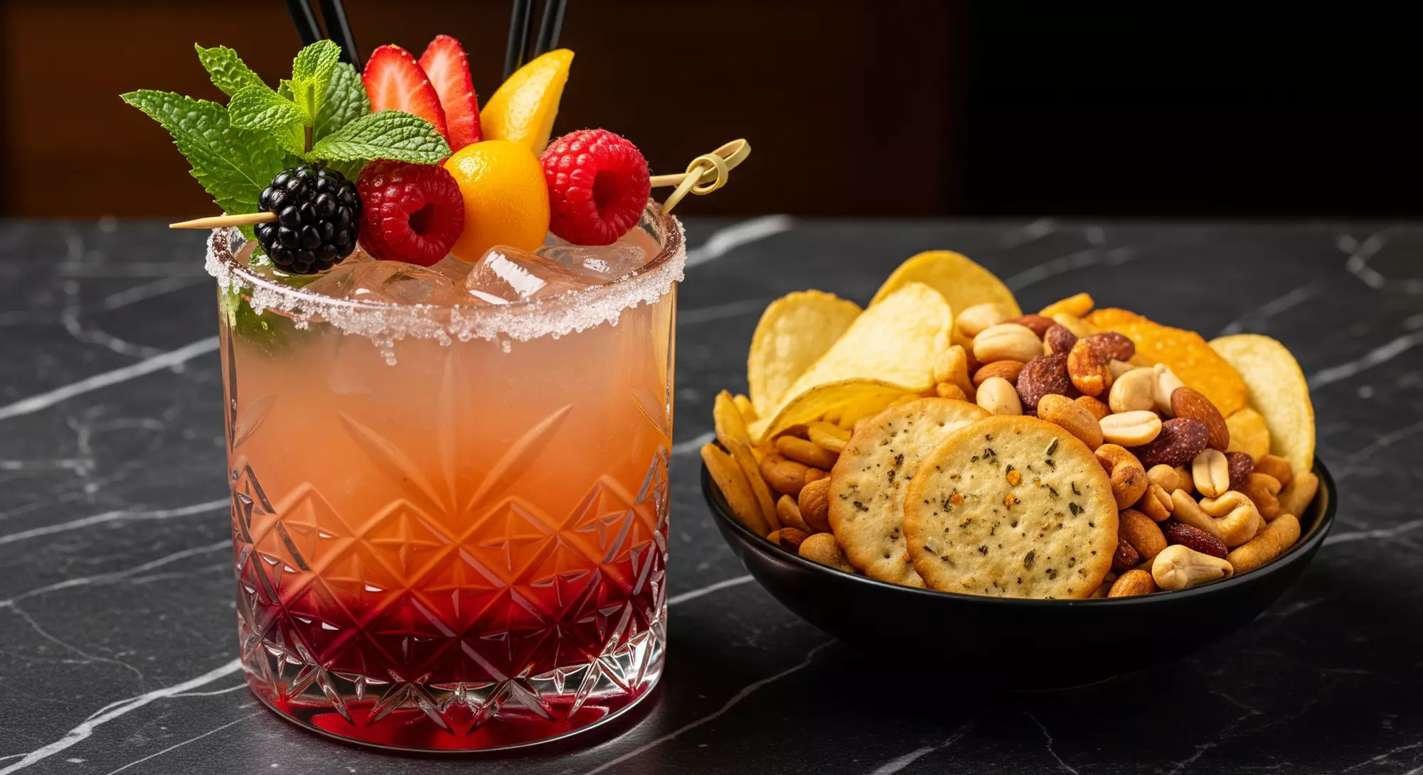 1 - 4 Cocktails nach Wahl inkl. Snack-Mix