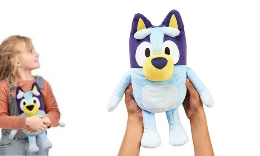 Image 2: Children Musical and Breathing Toy Dog Bluey Plush Doll