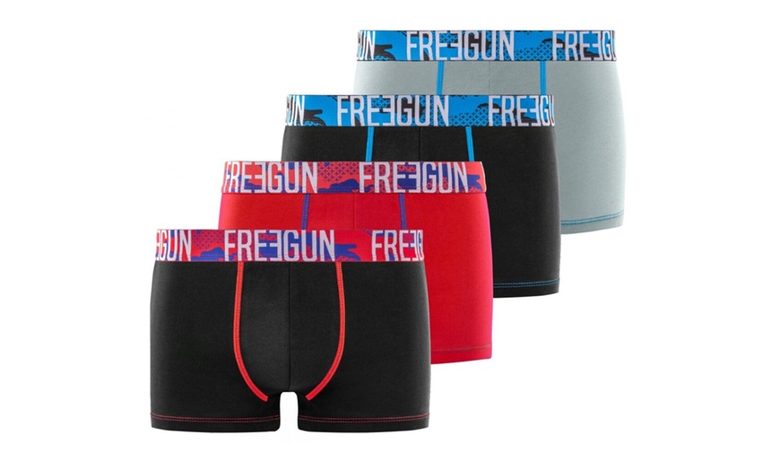 Image 4: Lot de 4 boxers en coton Freegun pour homme