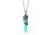 Healing Crystal Wrapped Pointed Natural Quartz Stone Necklace Pendant - Second Medium