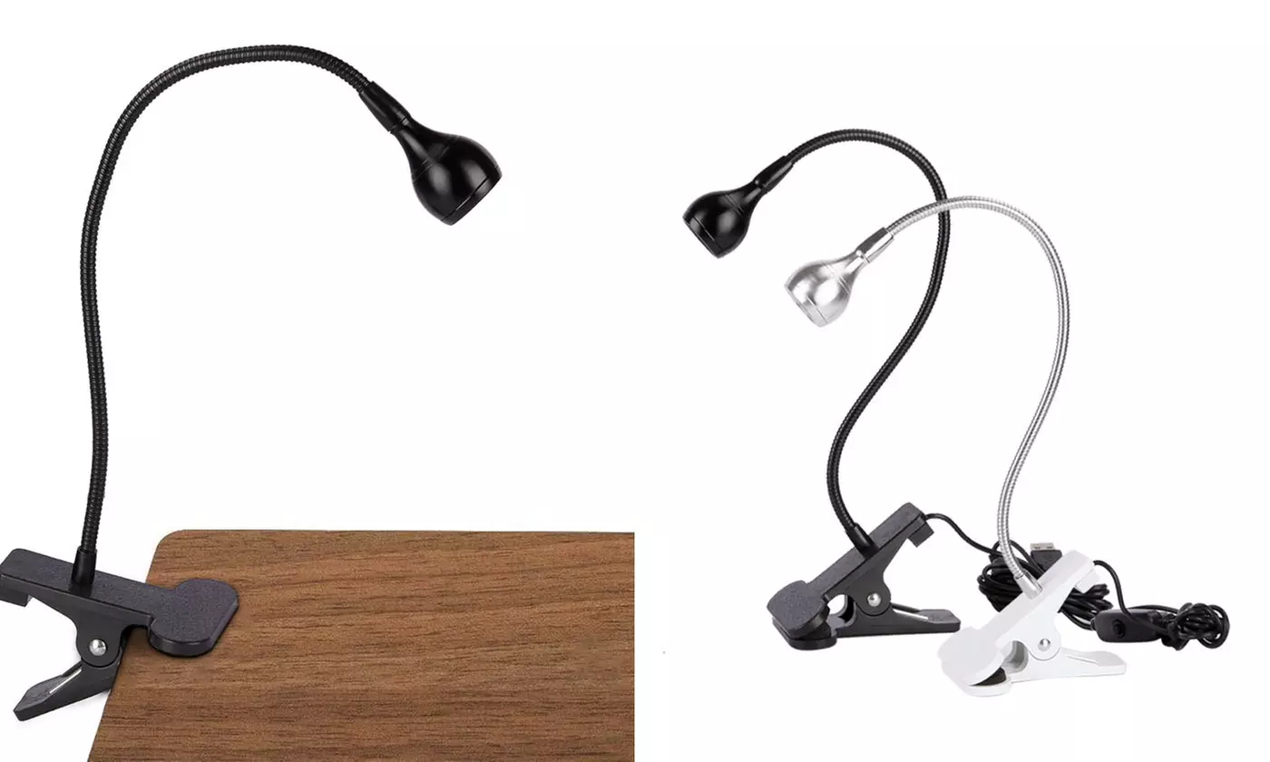 USB Clip on Night Light Reading Light Lamp for Desk Bed Computers