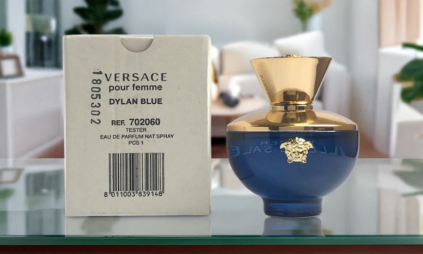 Image 1: Versace Dylan Blue Eau De Parfum 3.4 oz Women's Spray Brand New Unbox