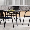 Image 21: Garden Rippled Tempered Glass Table Set