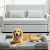 Image 6: PawHut Cooling Gel Memory Foam Dog Bed with Bolster