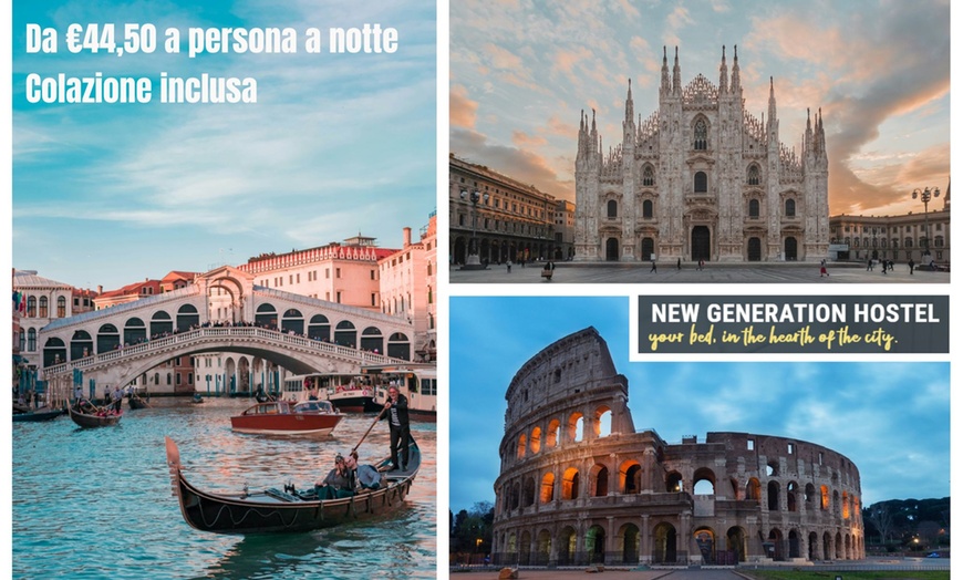 Image 1: Roma, Milano, Firenze, Venezia o Lago di Como: New Generation Hostel