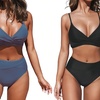 Image 1: Bikini de talle alto con tirantes ajustables y escote cruzado
