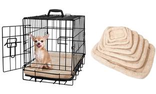 image for Dog Crate Padded Fleece Pet Bed