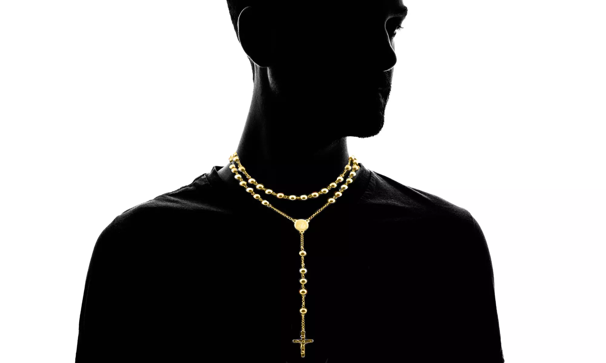 18K Gold Plated Diamond Cut Rosary
