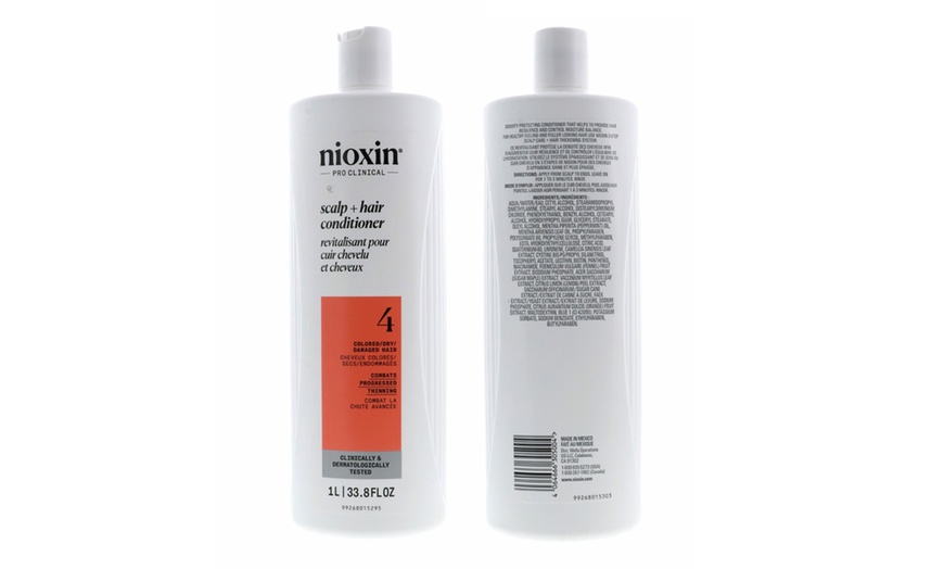 Image 12: Nioxin Cleanser Shampoo and Scalp Therapy Conditioner Liter 33.8 oz Set Combo