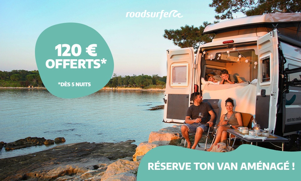 120 € d'économies sur la location d'un van aménagé avec roadsurfer