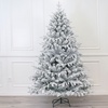 Image 2: Living And Home White Flocked Artificial Christmas Tree