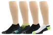 Dr. Motion Men's Low Cut Cushioned Compression Ankle Socks (4 Pairs) - Second Medium