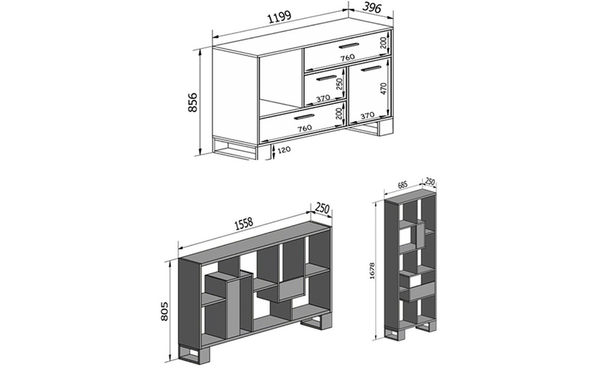 Image 30: Conjunto de muebles de estilo industrial