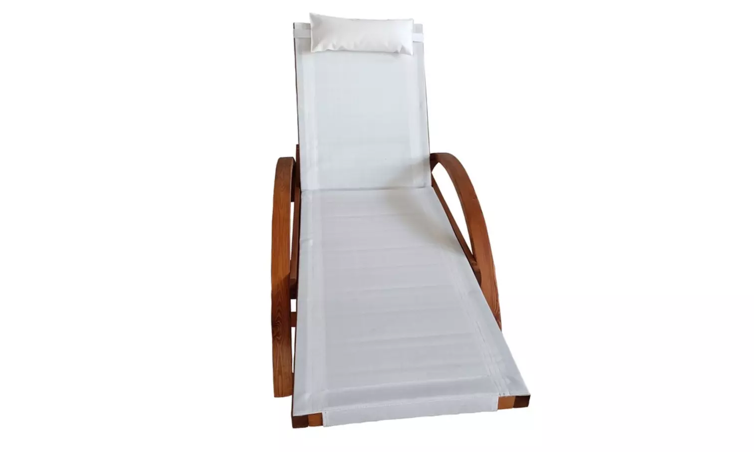 Transat en bois et toile avec accoudoirs et têtière ajustable Kocoon