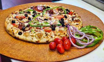 Pizza For Two: 1 Medium Pizza + 2 Fountain Drinks or sodas - Pizza At Ridge