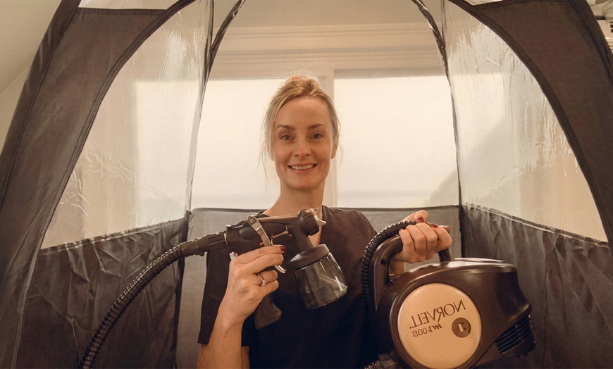 Image 2: Glow Up with 1, 3, or 5 Custom Airbrush-Tan Sessions
