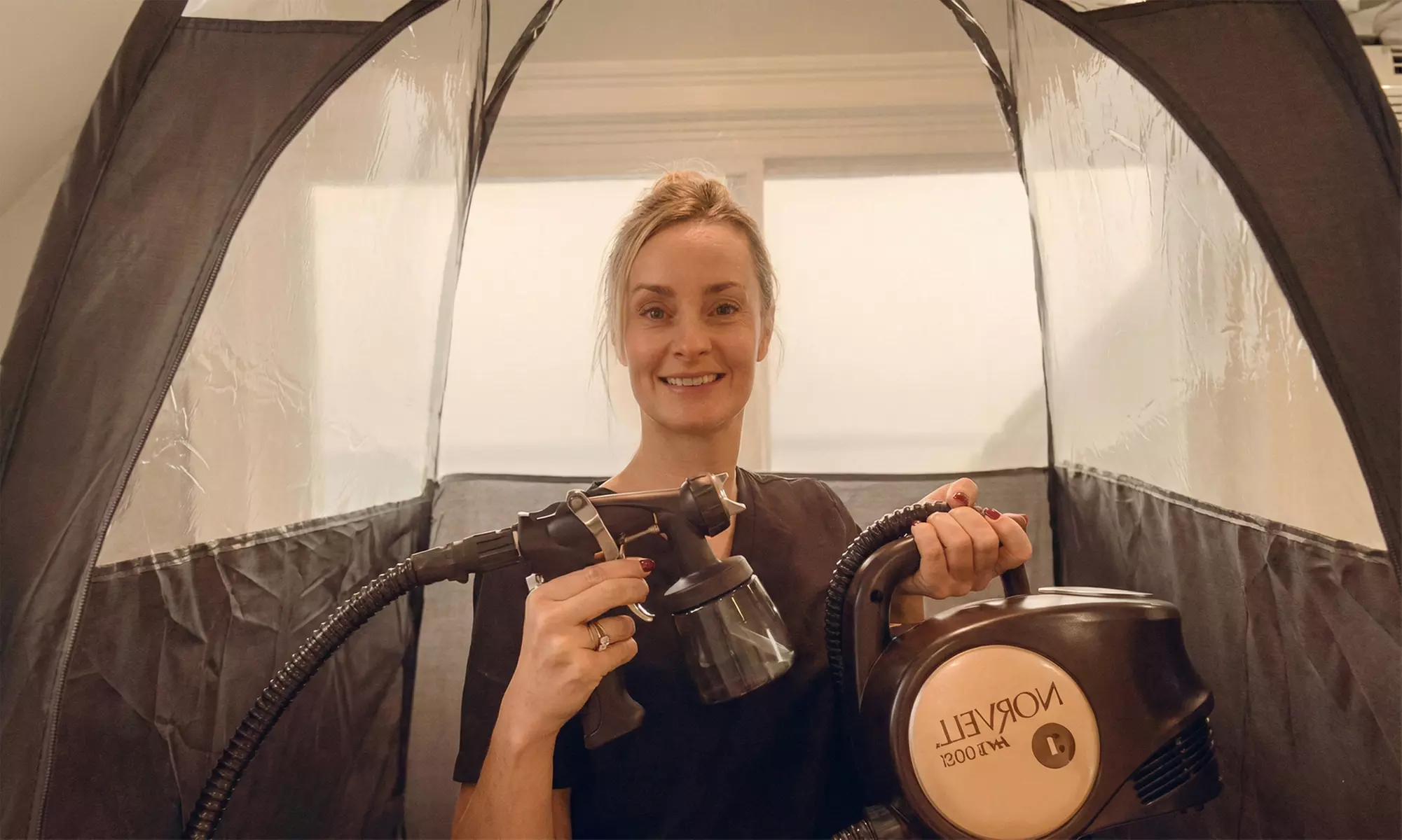 Glow Up with One-Hour 1, 3, or 5 Custom Airbrush-Tan Sessions