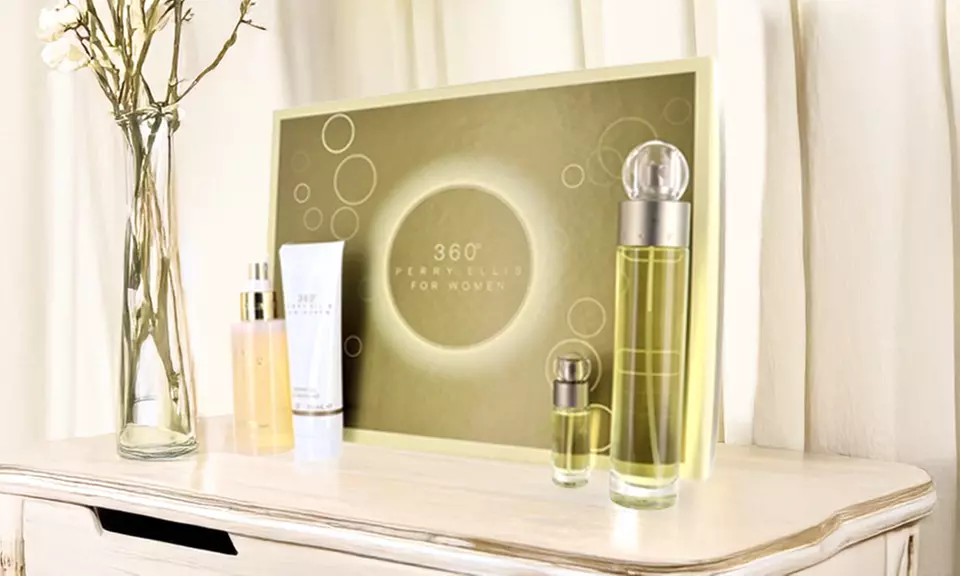 Perry Ellis 360 By Perry Ellis 4 Piece Gift Set - 3.4 Oz Eau De Toilette Spray