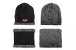 3 Pcs Winter Knit Beanie Hat Neck Warmer Touch Screen Gloves Set Christmas Gift - Second Medium