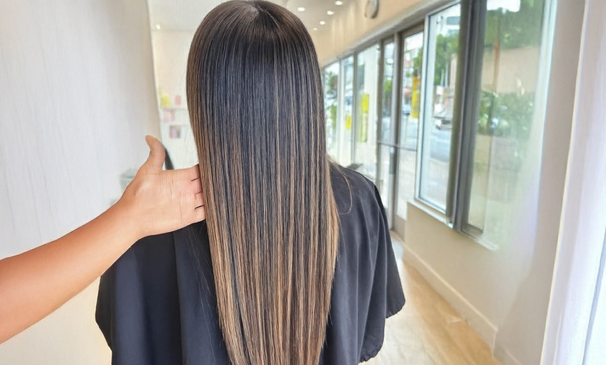 Image 2: Brazilian Blowout, Split-End + Cut, or Acai Mask & Scalp Session