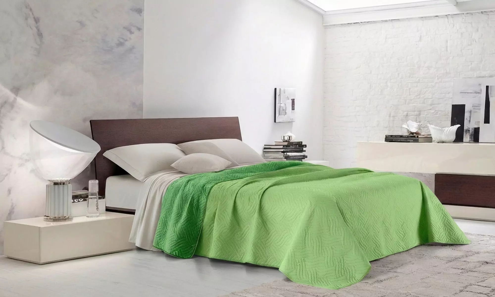 Tweekleurige sprei voor over je bed