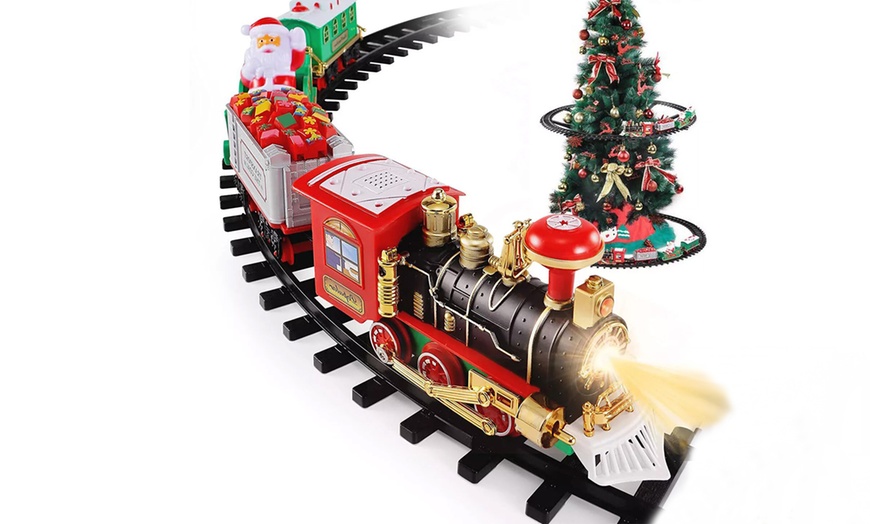 Image 1: Tren eléctrico decorativo para el árbol de Navidad con luces y sonidos