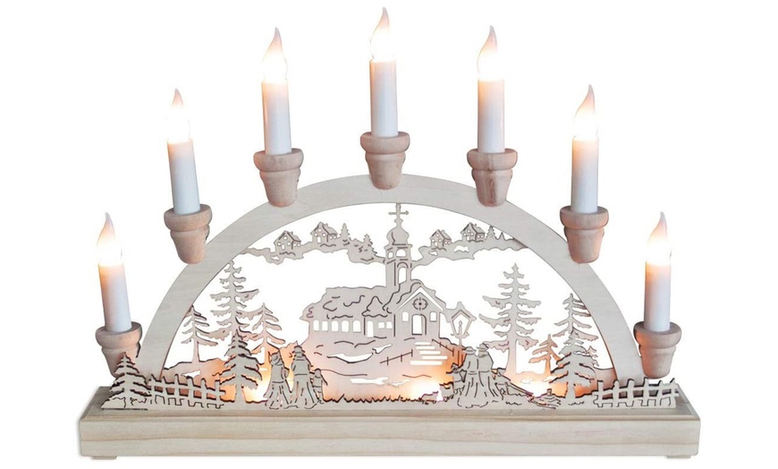 Up To 71% Off Wooden Indoor Winter Wonderland Christmas Light | Groupon