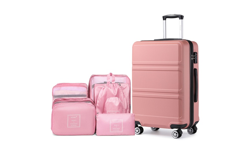 Image 6: Valise rigide avec coque en ABS et 8 sacs de rangement