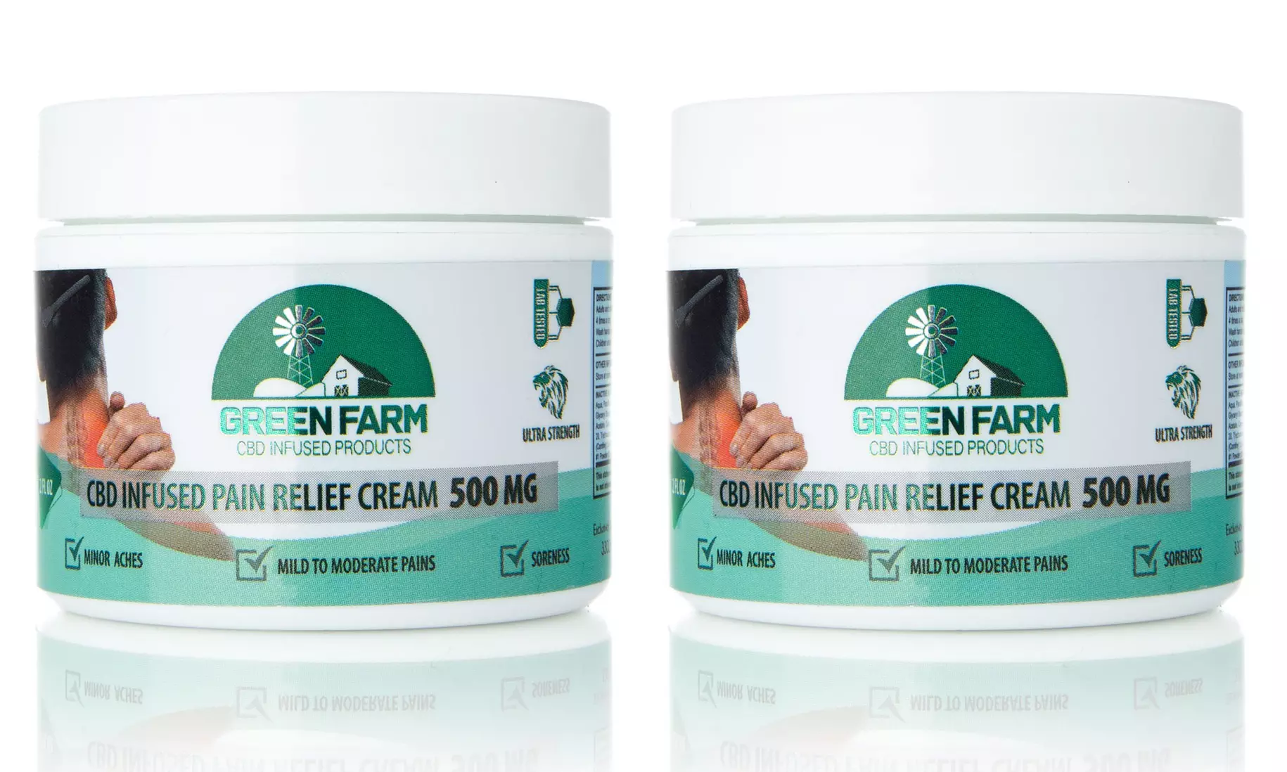 Ultra Strength CBD Menthol & Camphor Pain Relief Cream 500MG from Green Farm