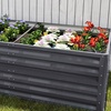 Image 1: Elevated Open Bottom Sectioned Metal Garden Bed