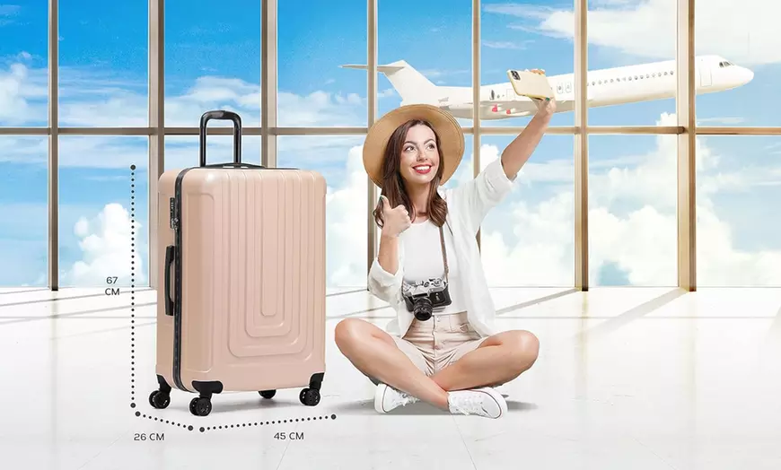 Image 17: 8 Wheel Premium Travel Suitcase TSA Lock Highly Durable 100+ Airline Approved