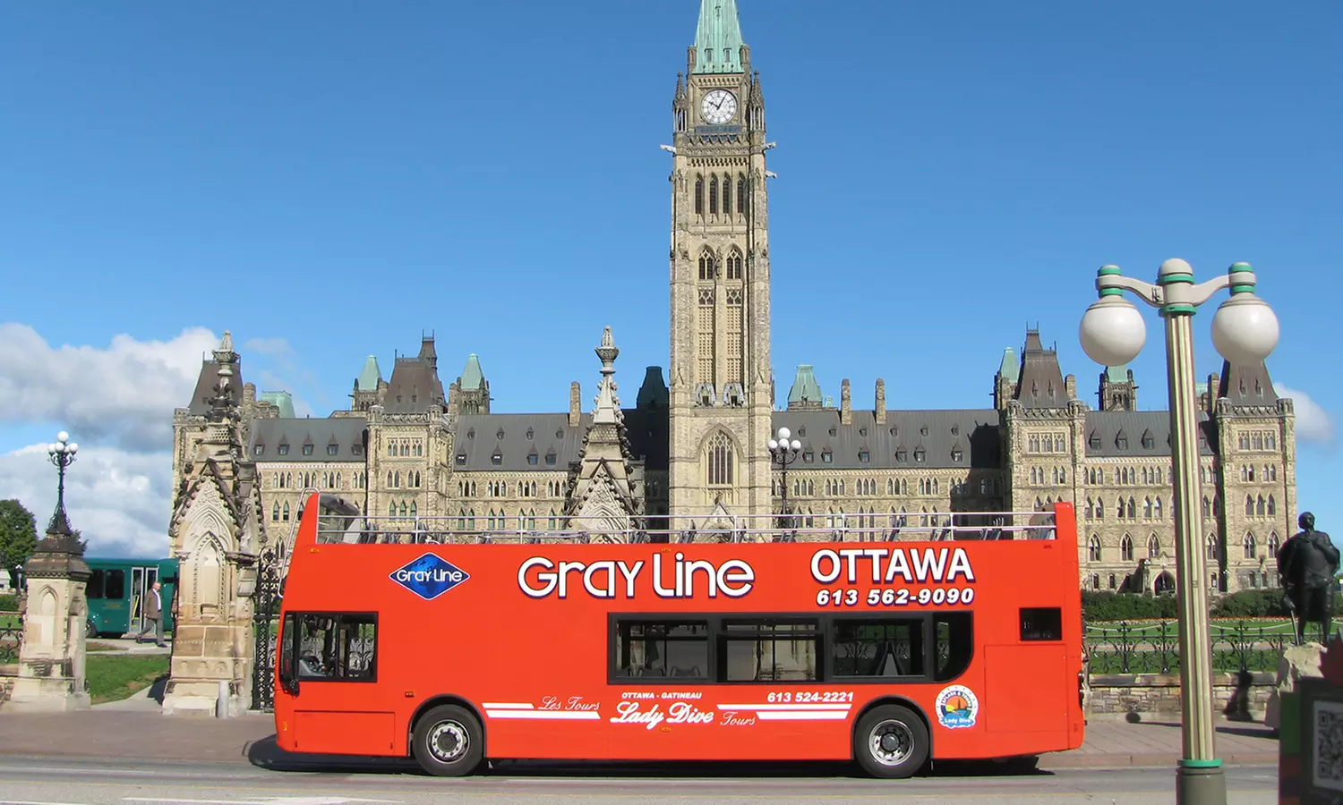 90-Minute City Tour or One Day Hop-On-Hop-Off Double Decker Bus Tour from Gray Line Ottawa (Up to 34% Off). - Primary Image