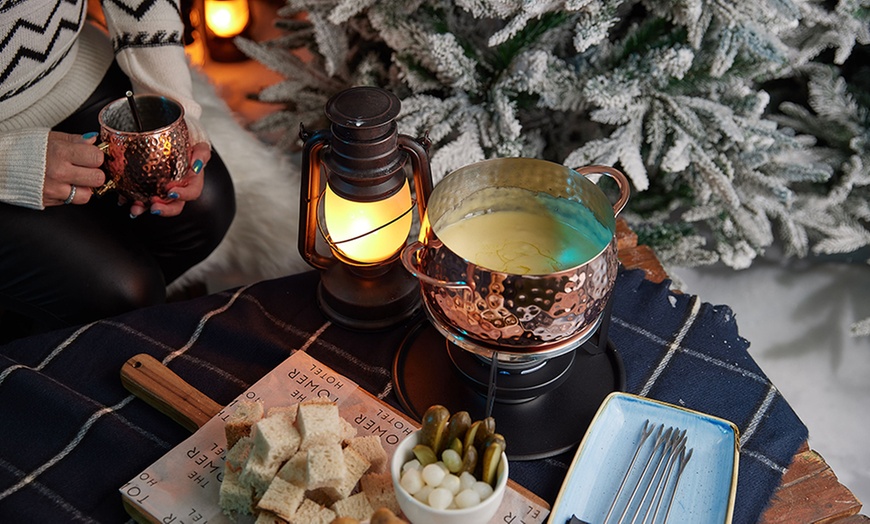Image 1: Delicious Fondue for Up to 6 to Share in the Alpine Lodge, Tower Bridge (Up to 34% Off)