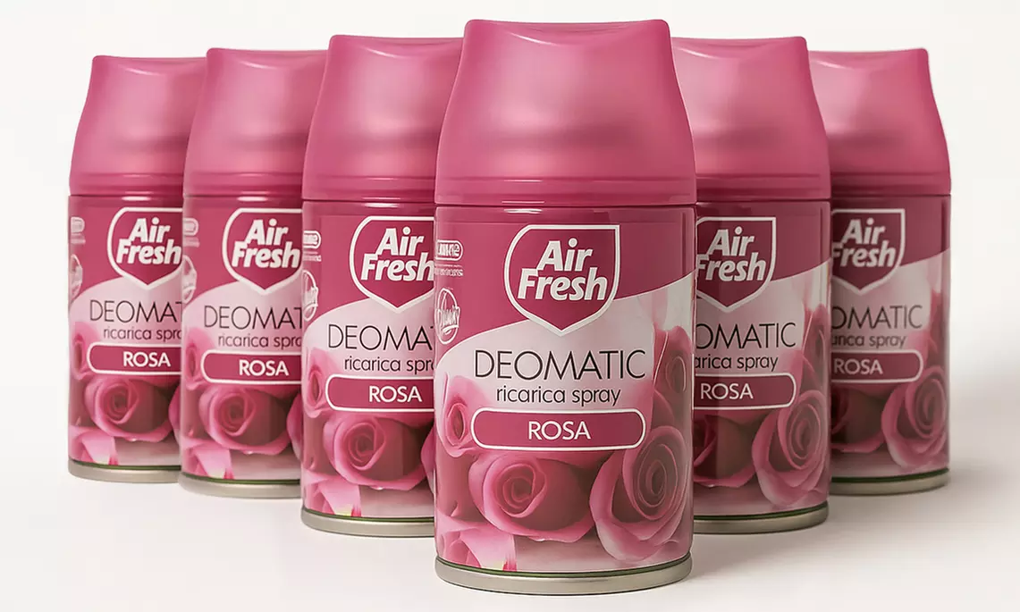 Pack di 6 ricariche di ambientatore spray Air Fresh Deomatic