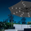 Image 5: Solar LED Cantilever Parasol with Cover and Optional Base