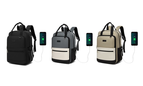 Groupon Unisex Functional 15.6 Laptop Cabin Backpack : Khaki