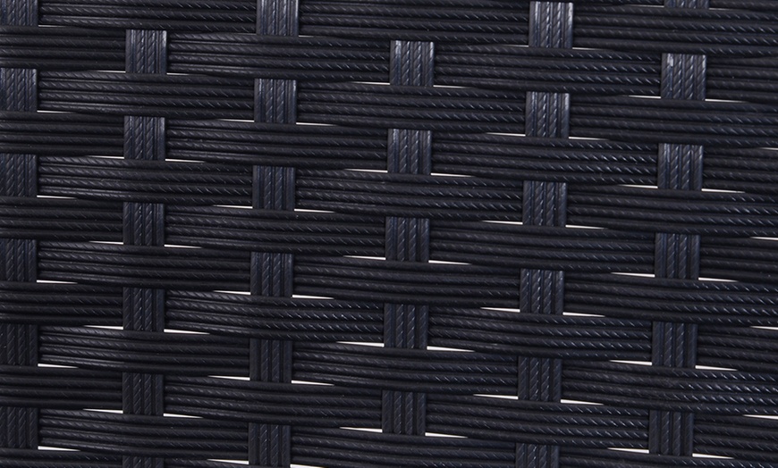 Image 6: Outsunny Square PE-Wicker Bistro Set in black, grey or brown