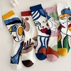 Image 1: 1x, 5x oder 10x Bunte Kunst-Socken für Damen