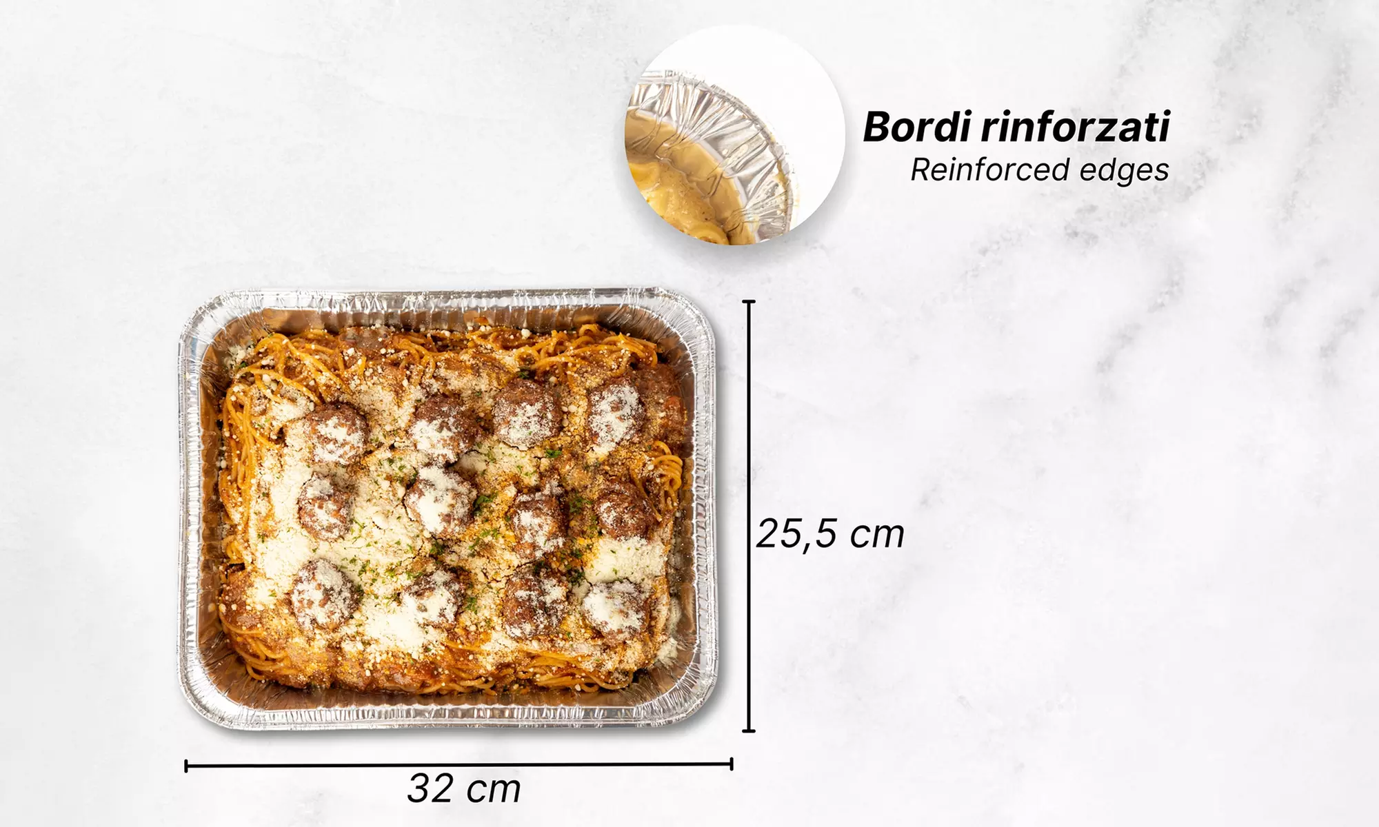 Fino a 192 contenitori in alluminio per alimenti