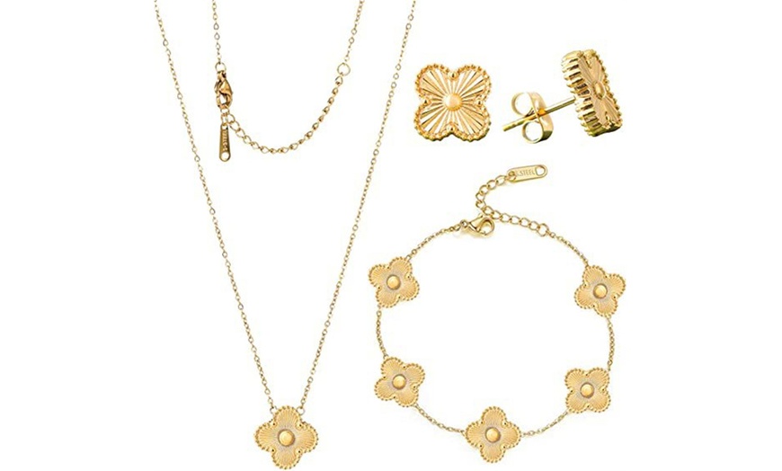 Image 8: Four-Leaf Clover Themed Jewellery Set 