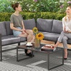 Image 5: Outsunny 3 Piece L Shaped Garden Furniture Set with Cushions