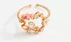 14K Gold Adjustable Ring with crystals from Swarovski