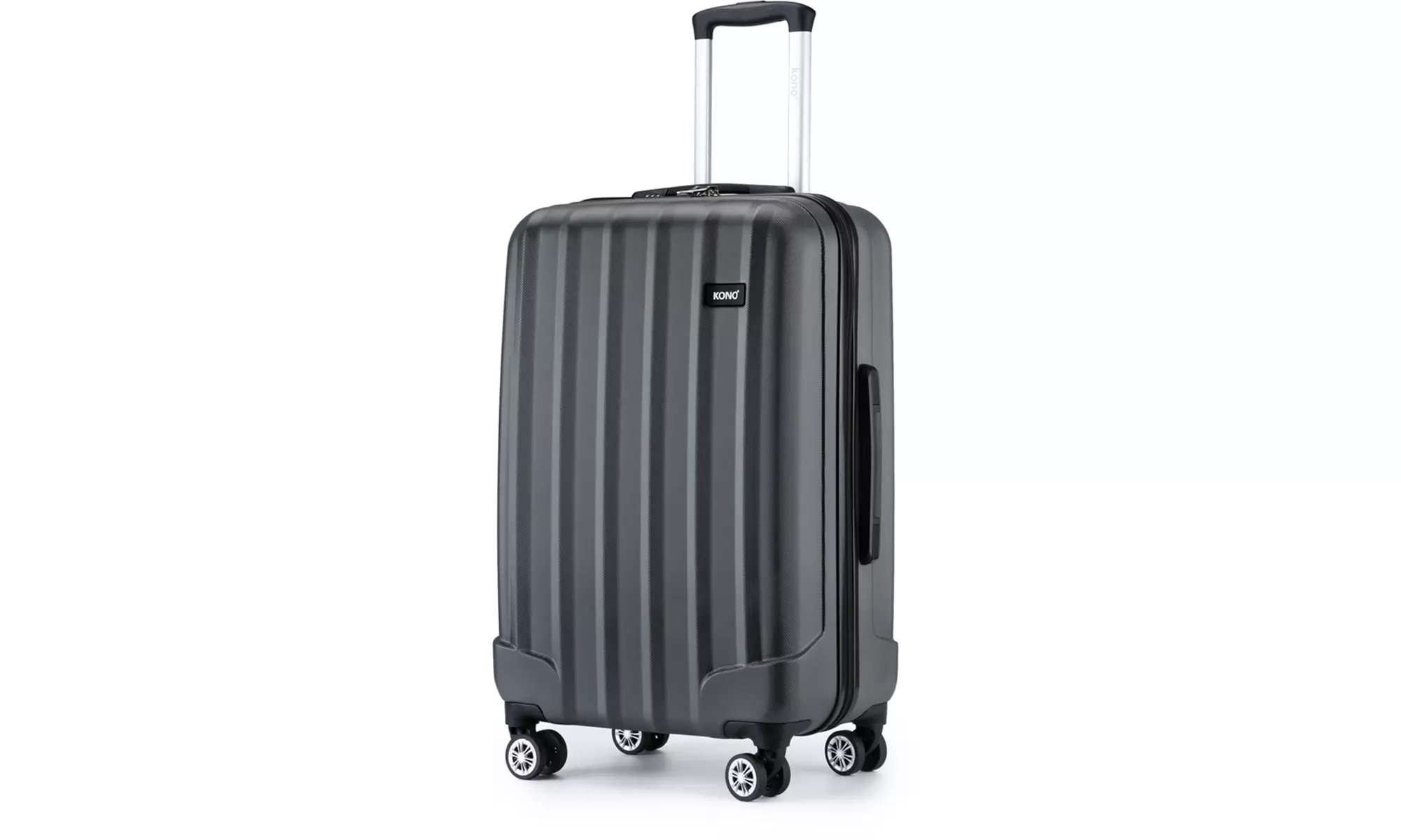 KONO 1 to 3-Piece ABS Hard Shell Suitcase and Duffel Bag Set Grey