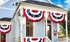 4 Pack American Patriotic Pleated Bunting USA Flag